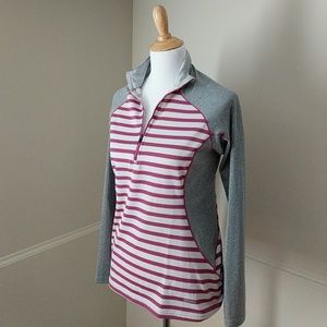 Striped Gray/Pink/White Patagonia Pullover